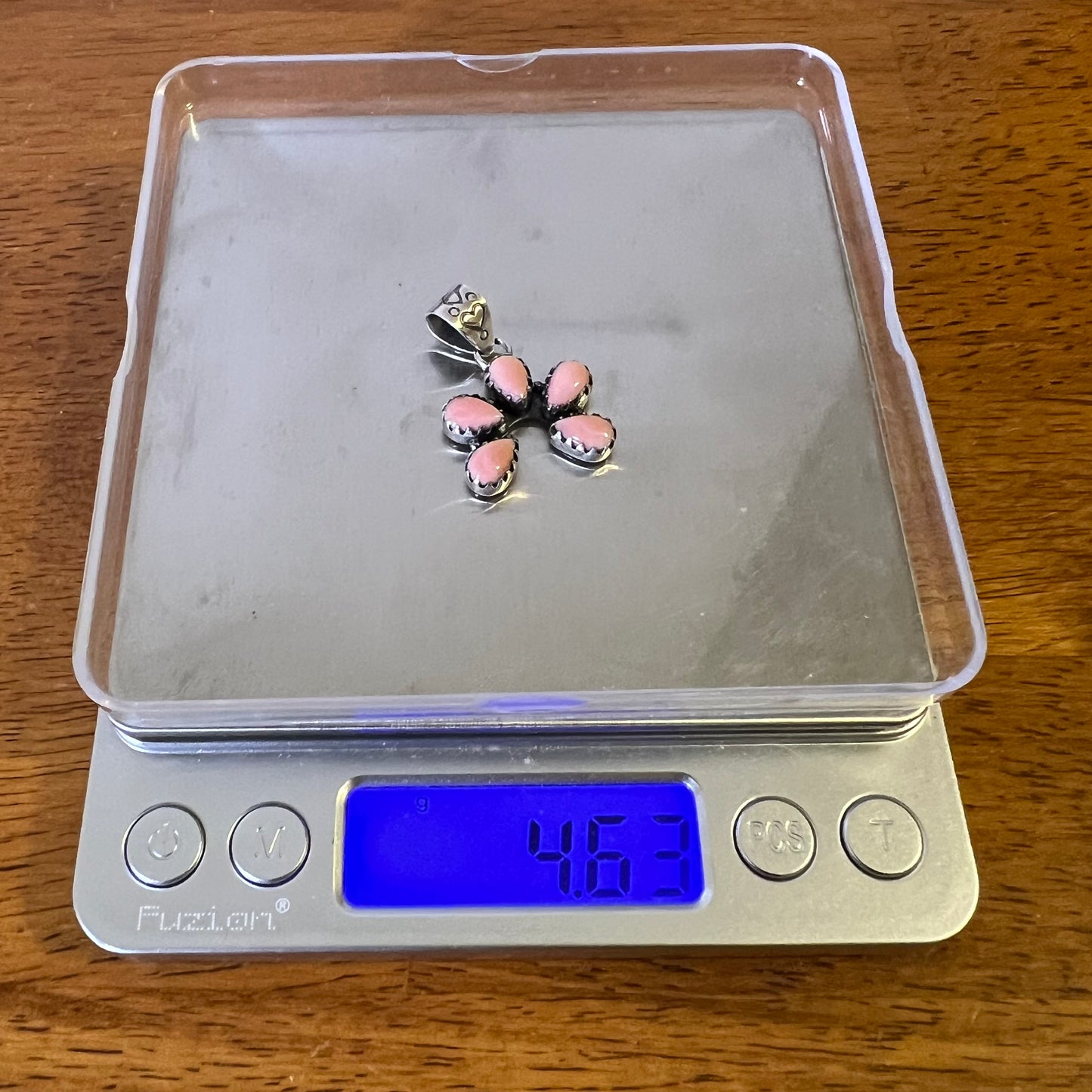 925 Sterling Silver Pink Queen Conch Naja Pendant
