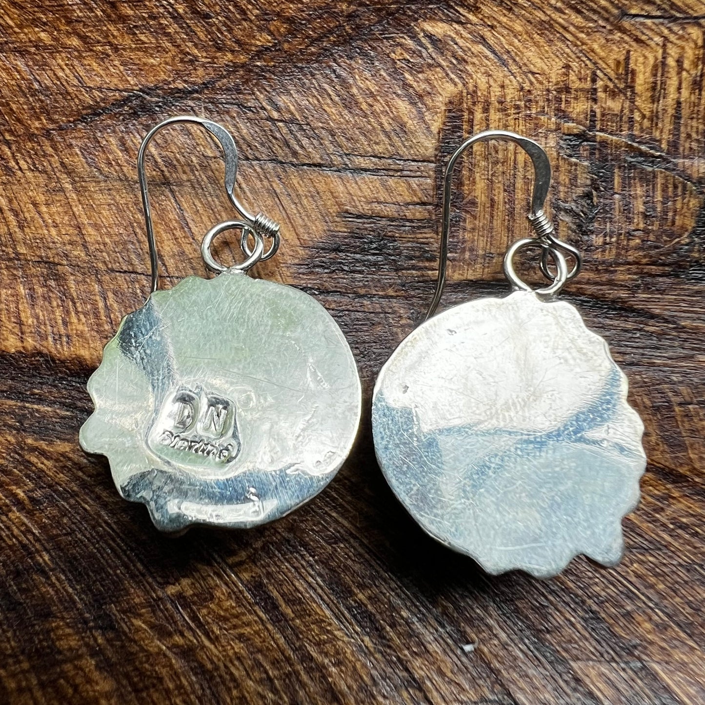 Sterling Silver Purple Spiny Oyster Earrings by Donovan Nez Navajo Handmade