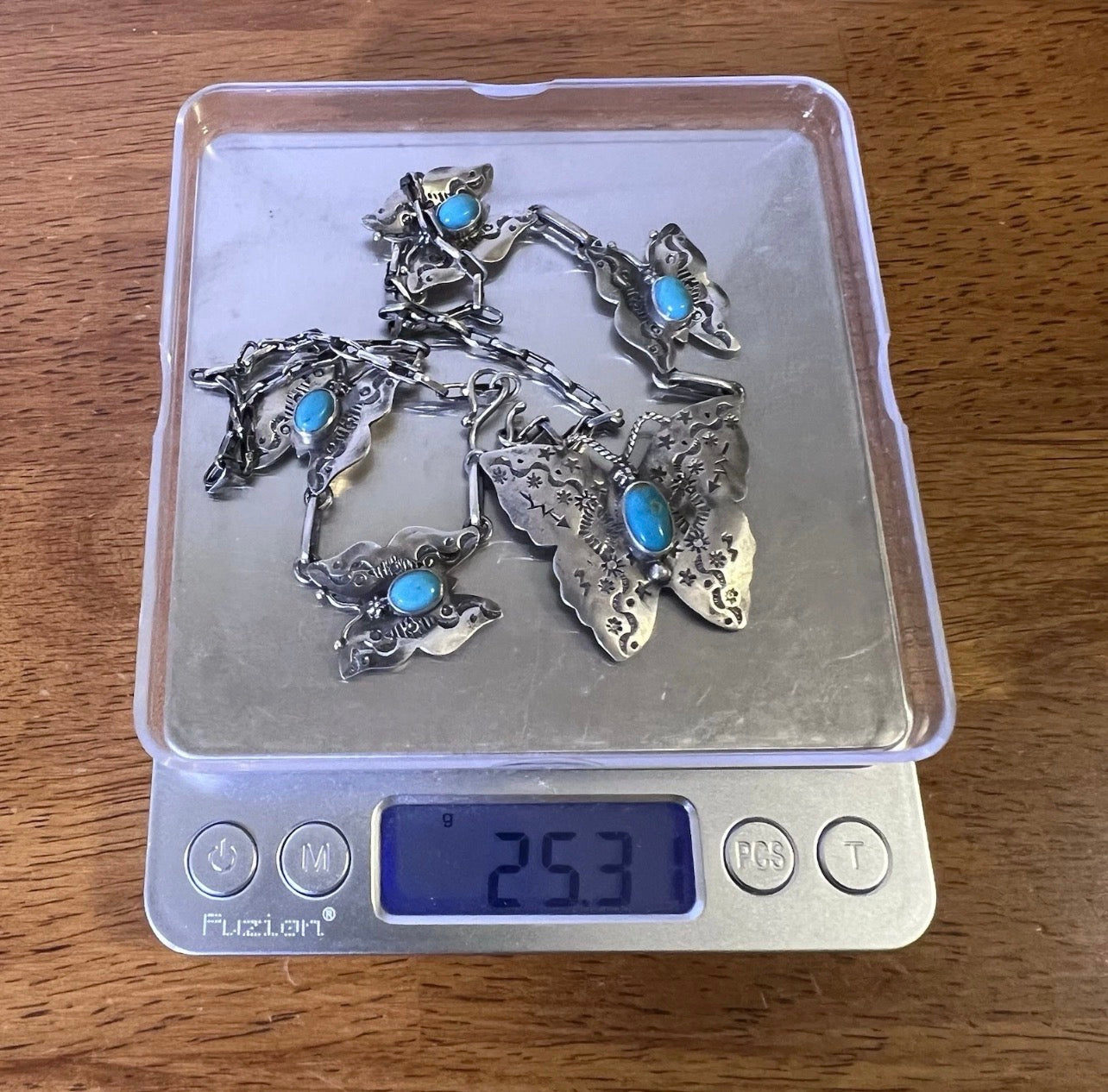 Kingman Turquoise Butterfly Station Necklace