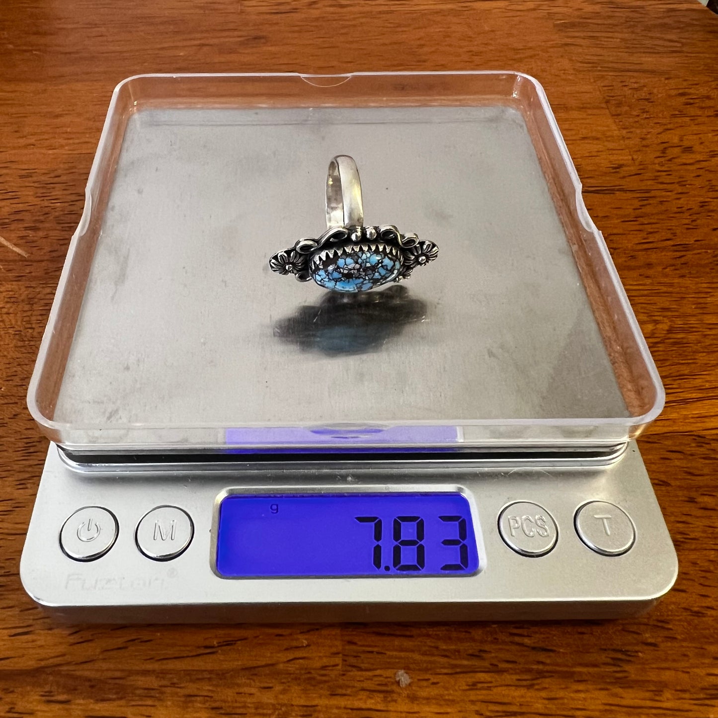 Sterling Silver & Golden Hills Turquoise Ring | Size 9 (Adjustable)
