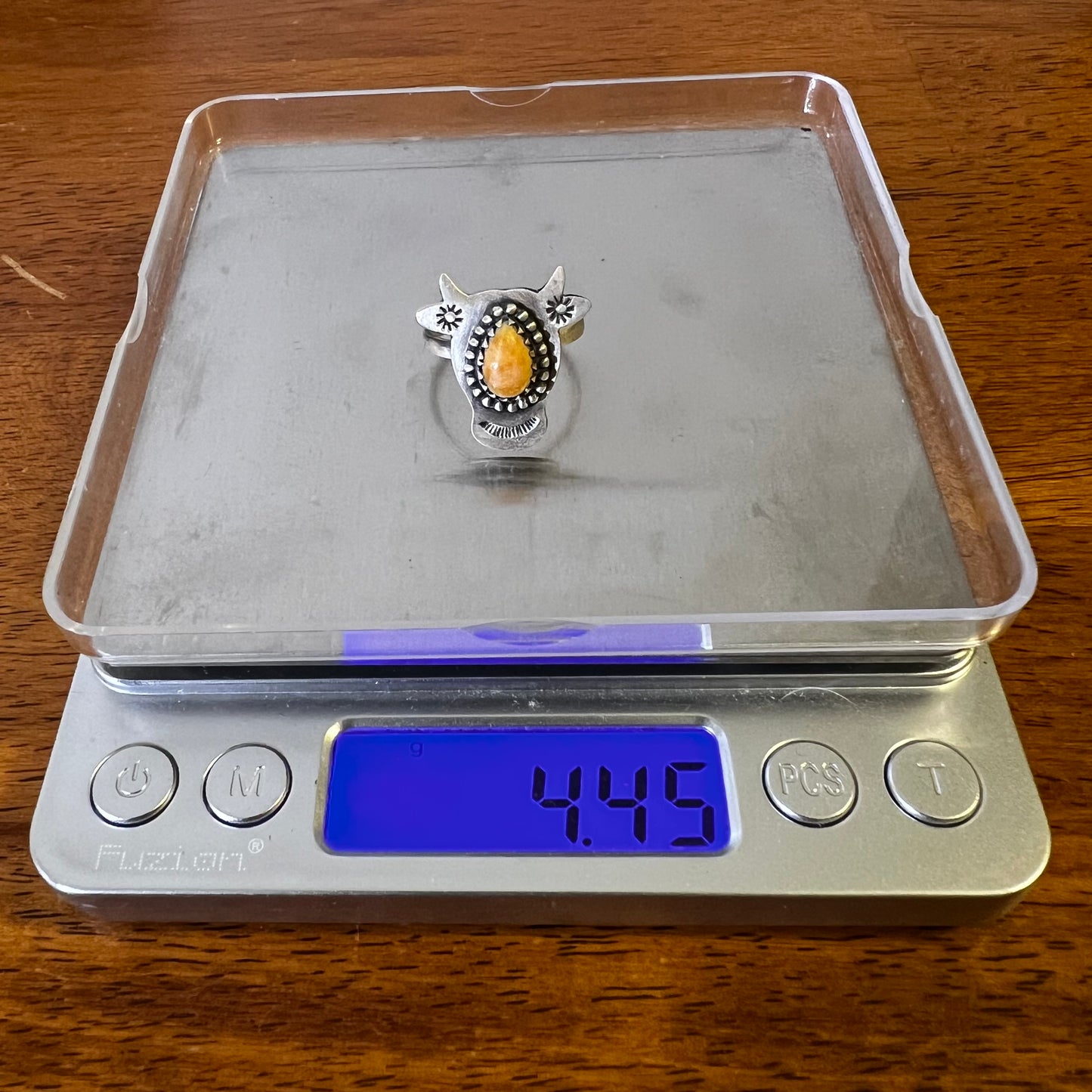 Sterling Silver Spiny Oyster Cow Ring | Adjustable Southwestern Statement Ring