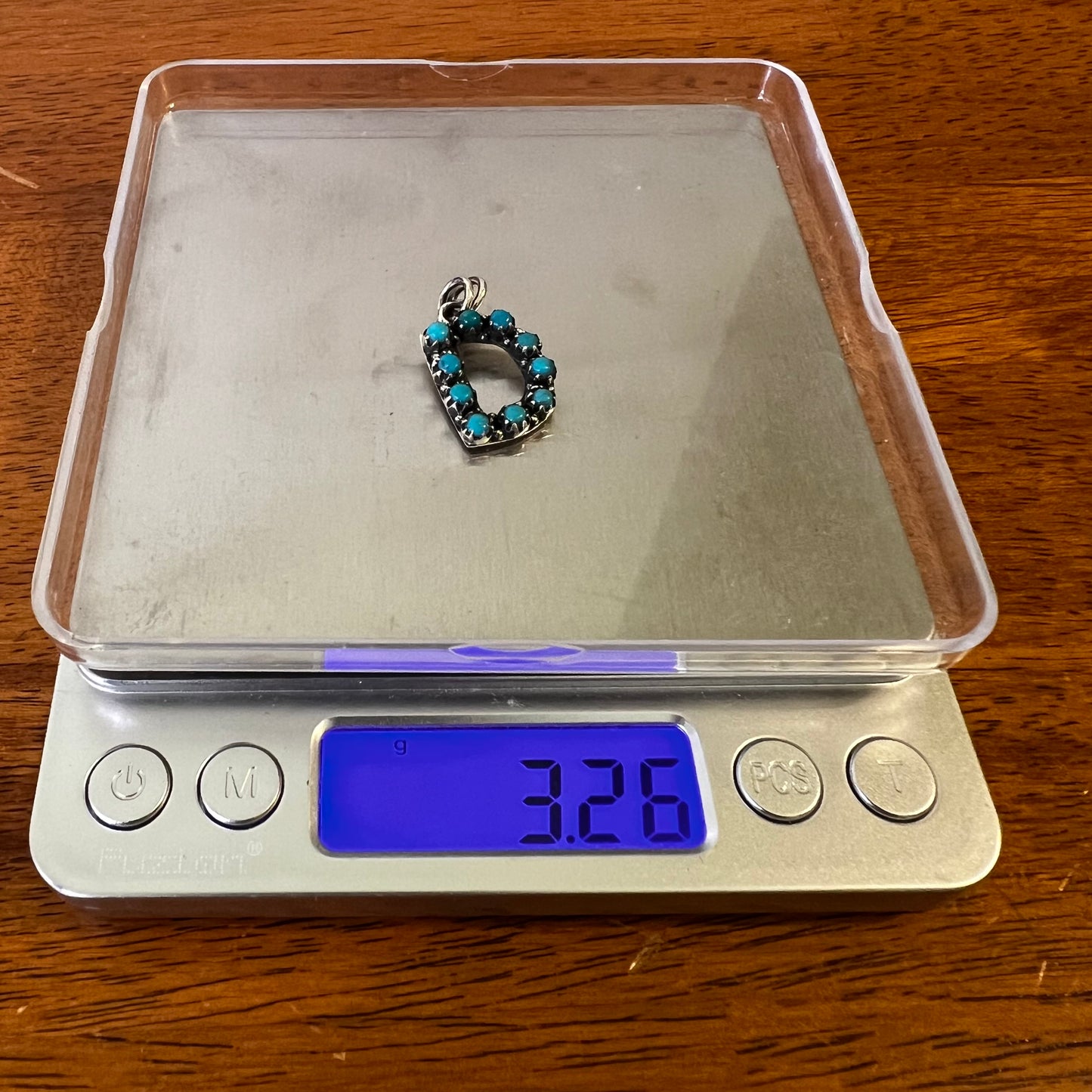 Kingman Turquoise Initial D Pendant Sterling Silver 925 Letter Charm