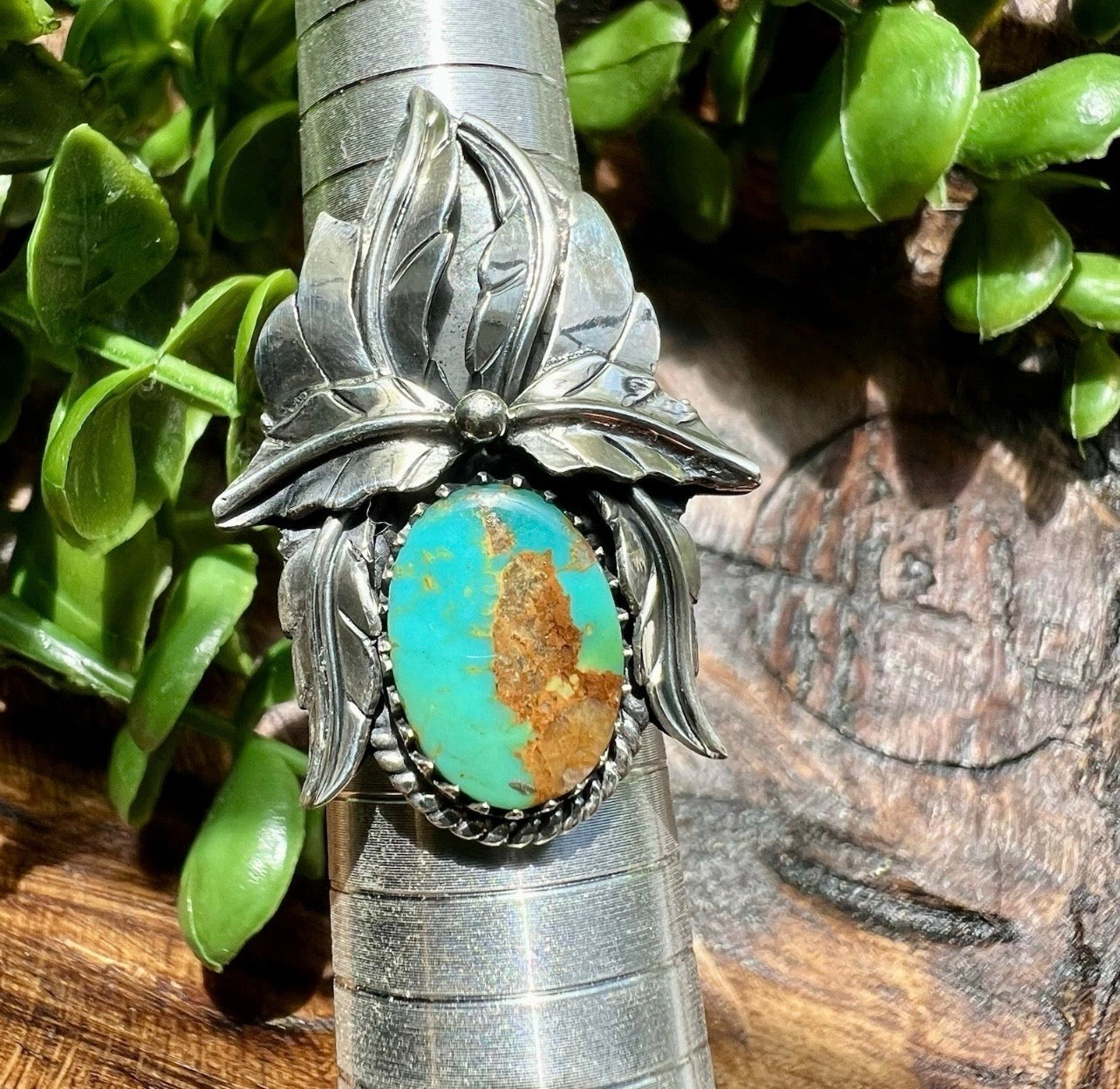 Kingman Turquoise Statement Ring – Sterling Silver
