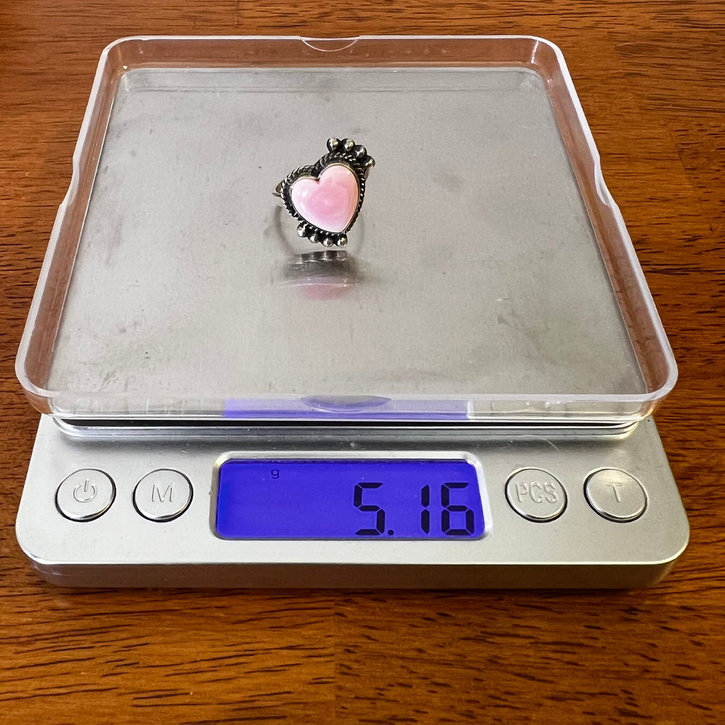 Sterling Silver Queen Conch Heart Ring Size 7