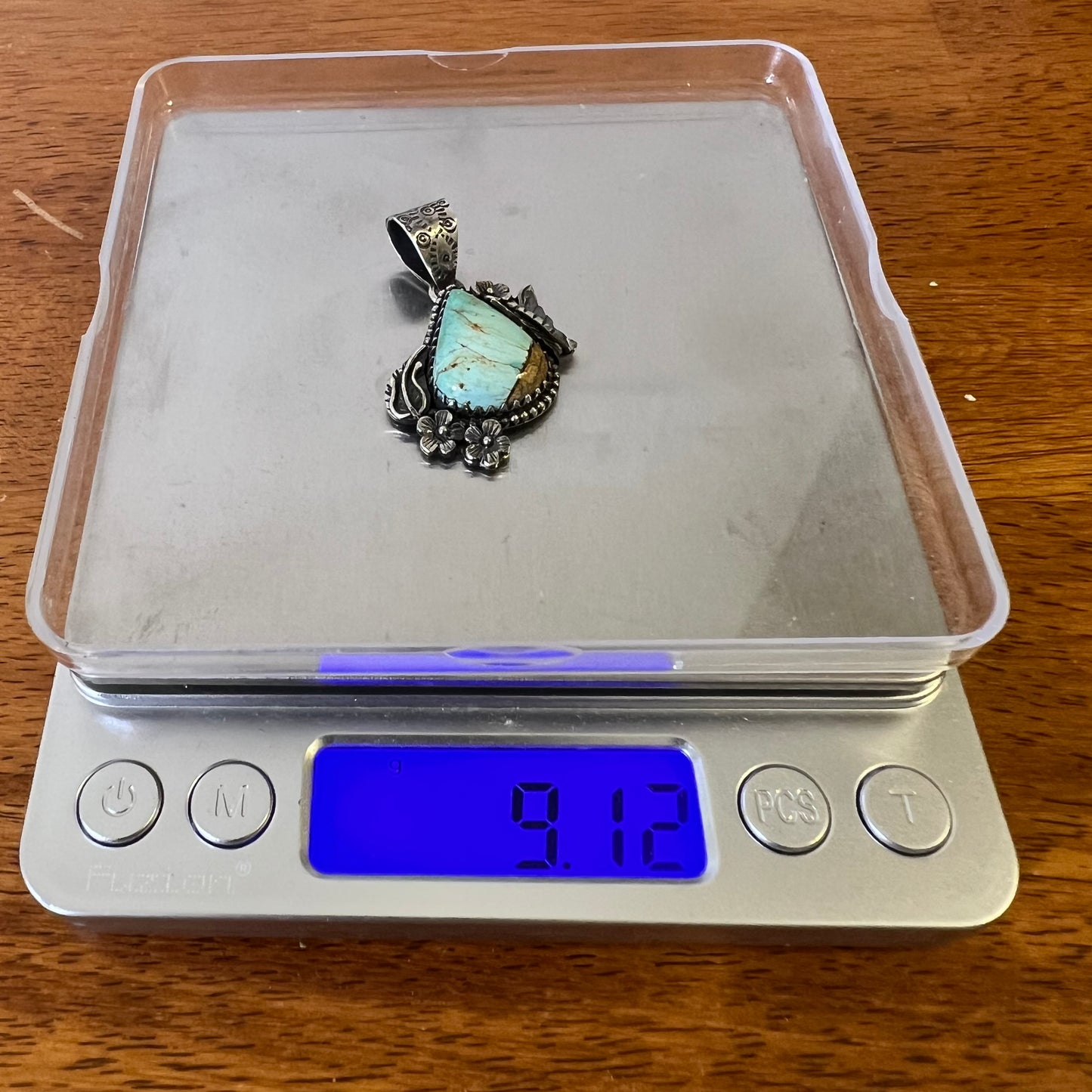 ✨ Sterling Silver Kingman Turquoise Pendant