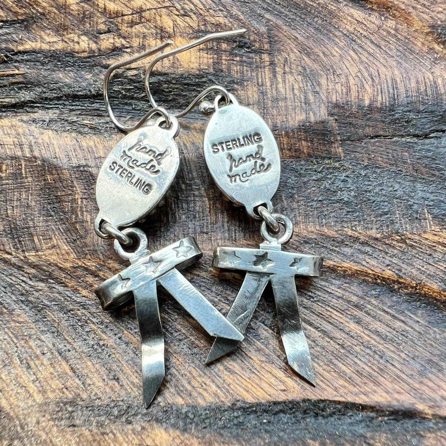 Kingman Turquoise Bow Dangle Earrings