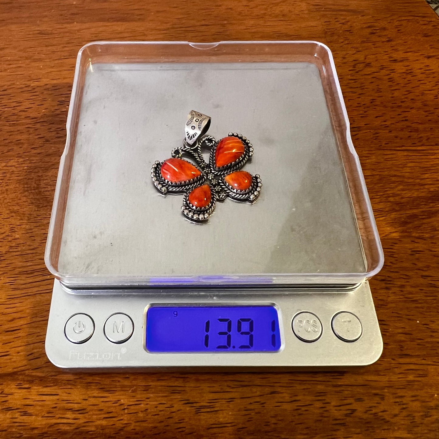 Sterling Silver Spiny Oyster Butterfly Pendant