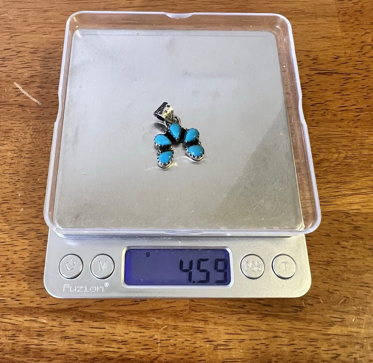 Kingman Turquoise Mini Naja Pendant | Sterling Silver