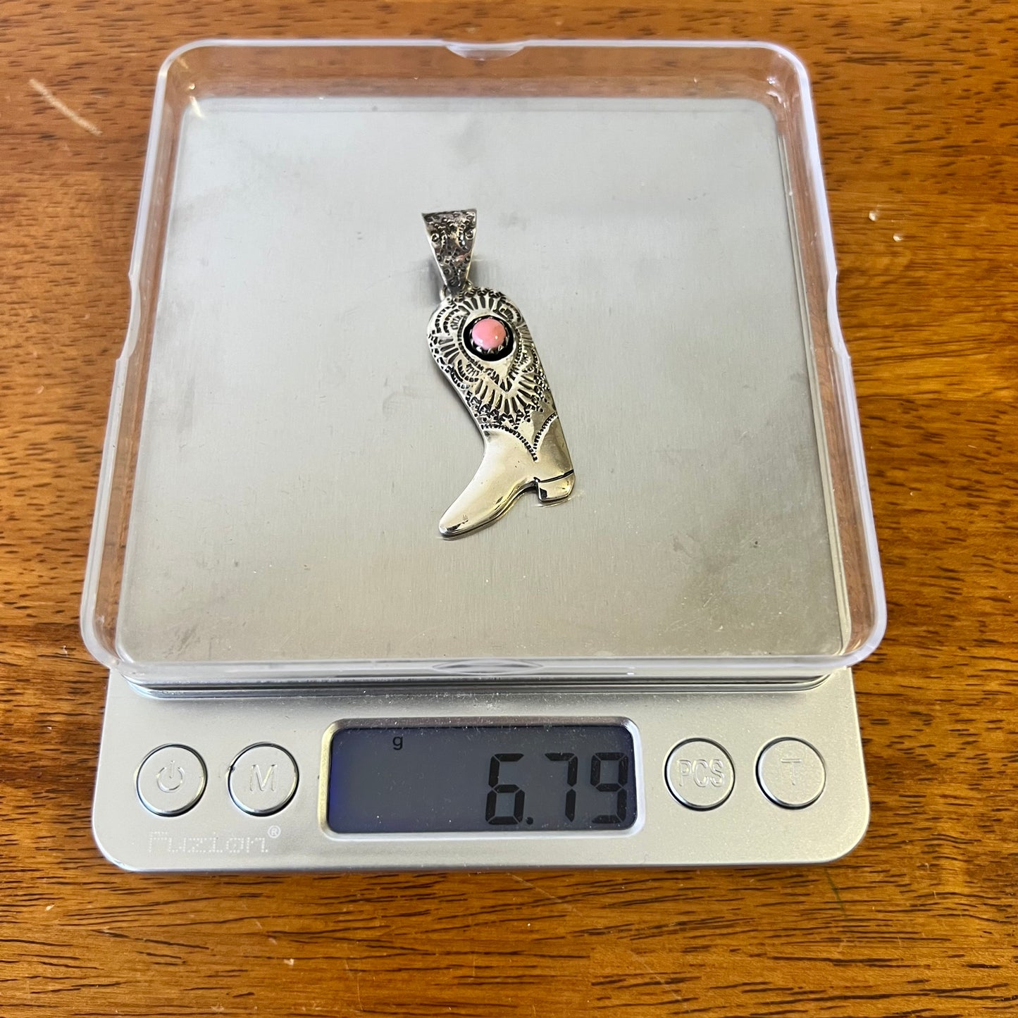Queen Conch Cowboy Boot Pendant | Handcrafted Sterling Silver