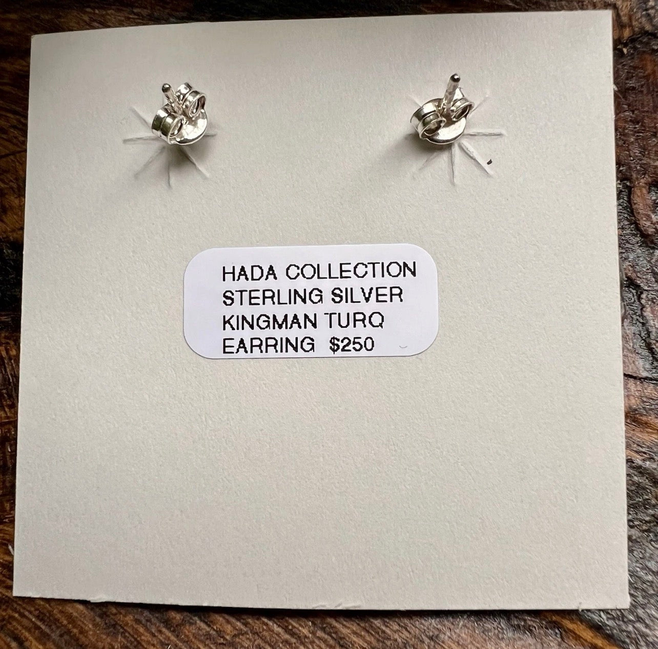 Hada Collection Kingman Turquoise Sterling Silver Naja Earrings