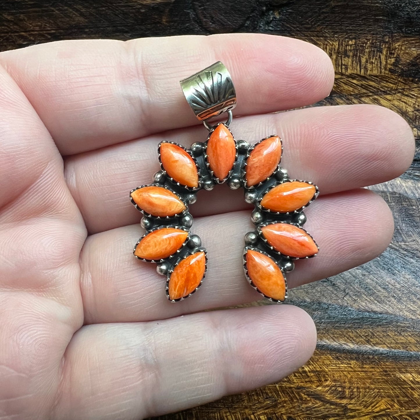 Sterling Silver Spiny Oyster Naja Pendant