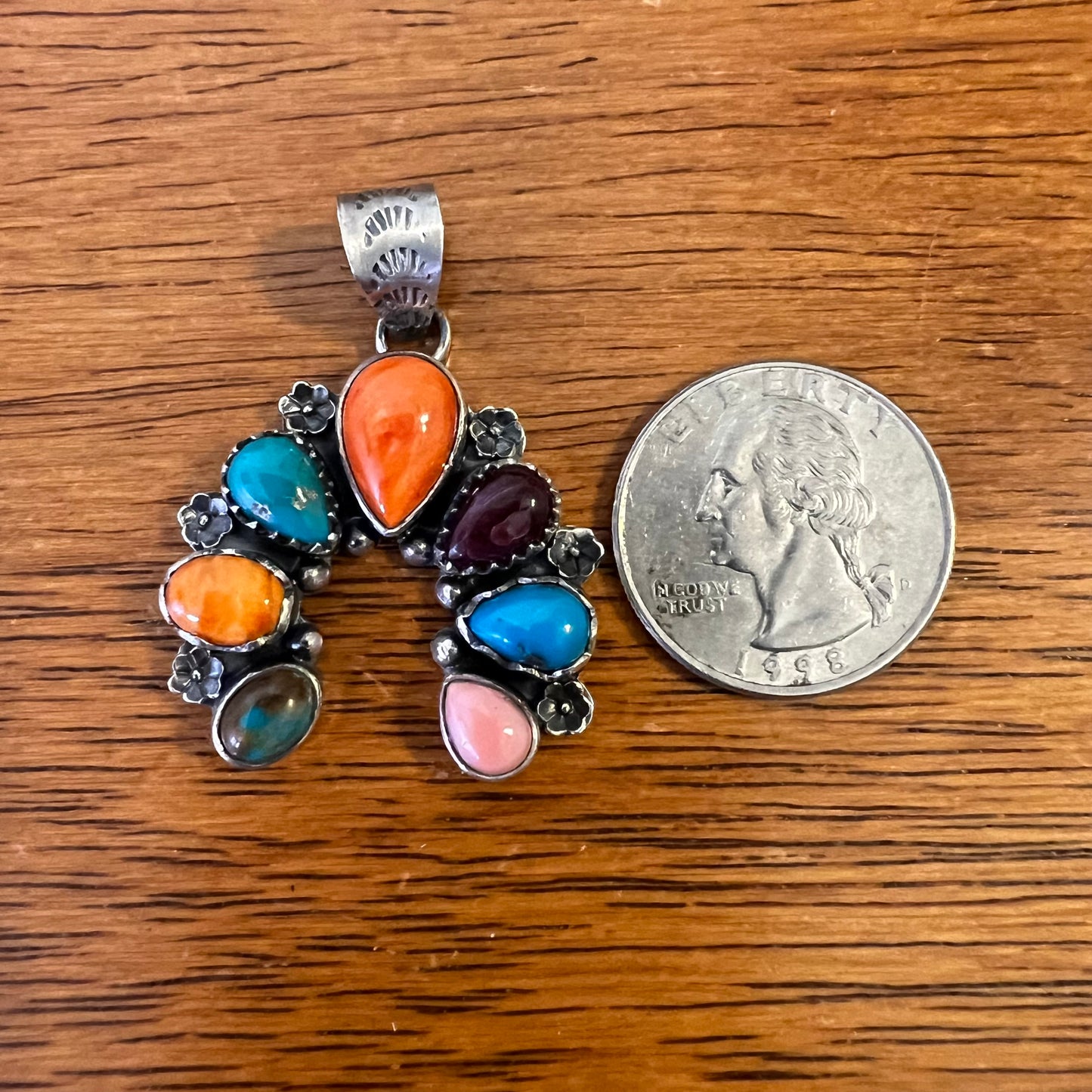 Website Title

Multi-Stone Sterling Silver Naja Pendant | Turquoise, Spiny Oyster & Queen Conch
