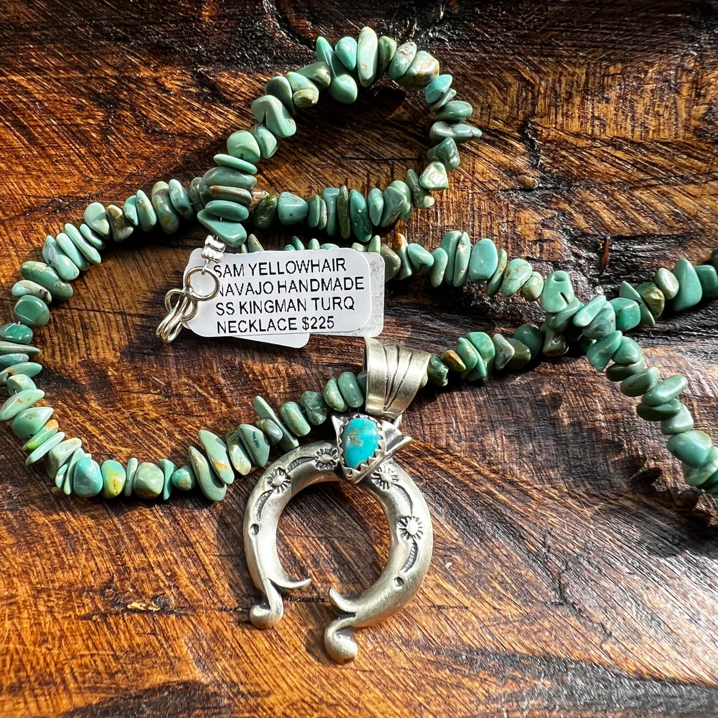 Sam Yellowhair Kingman Turquoise Naja Necklace