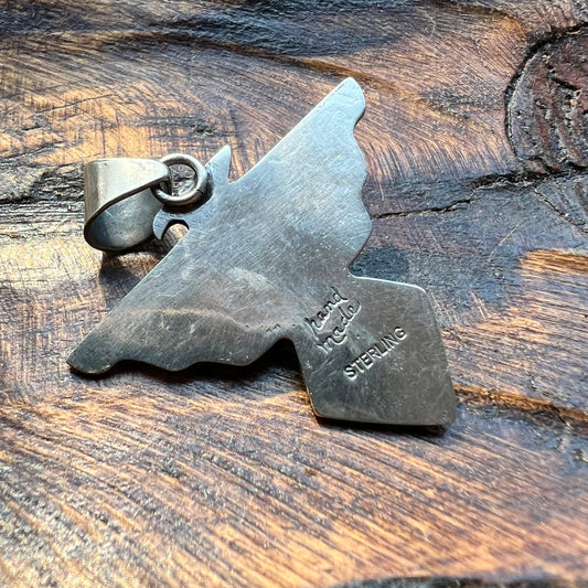 Kingman Turquoise Thunderbird Pendant