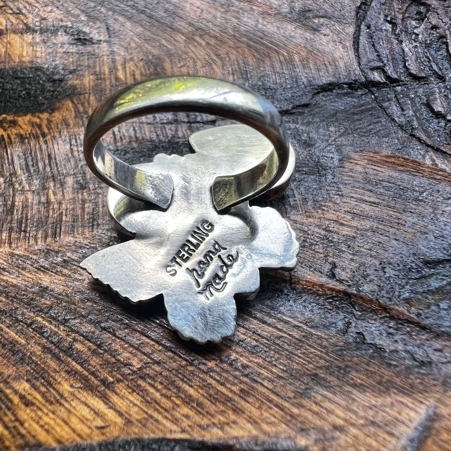 Sterling Silver Multi-Stone Butterfly Ring – Size 6