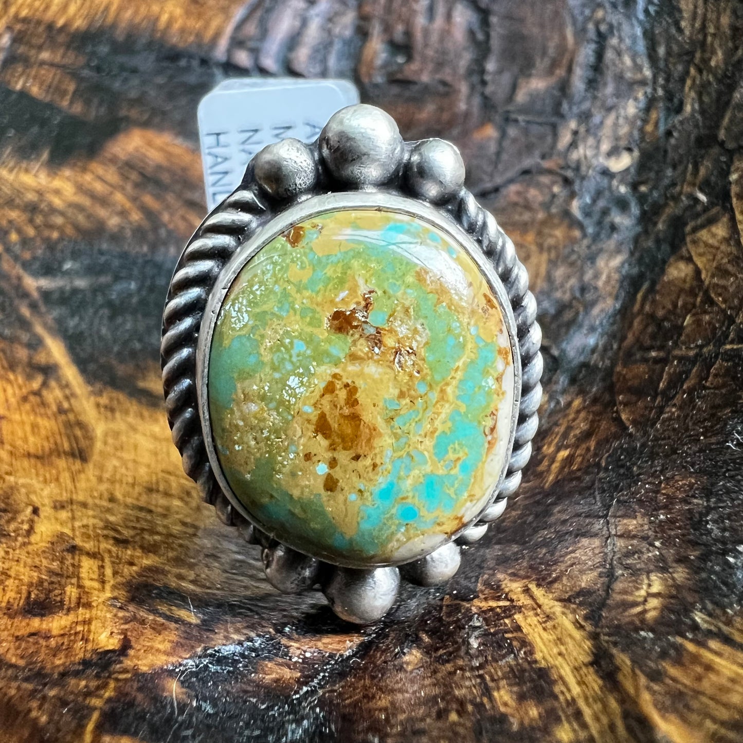Antoinette Martinez Royston Turquoise Ring Sterling Silver Adjustable 9.5