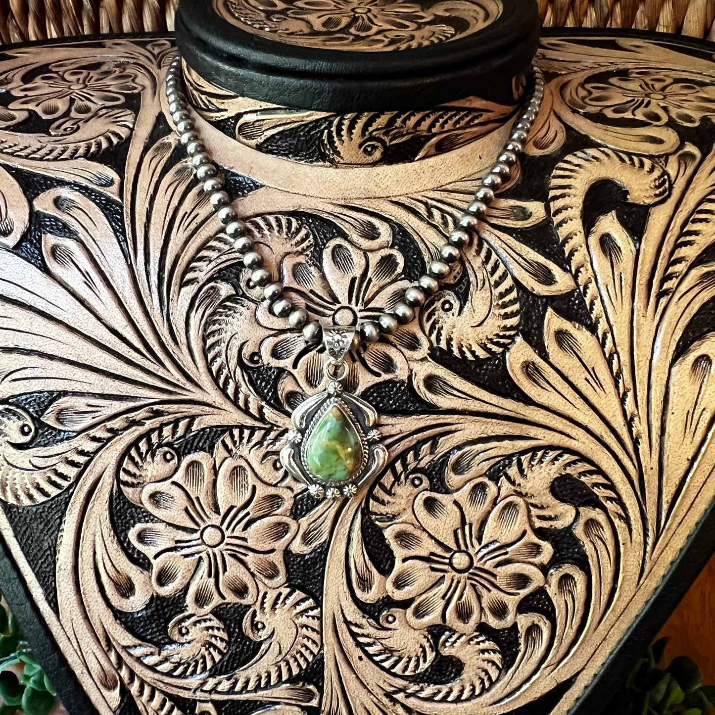 Kingman Turquoise Pendant – Sterling Silver Southwestern Statement