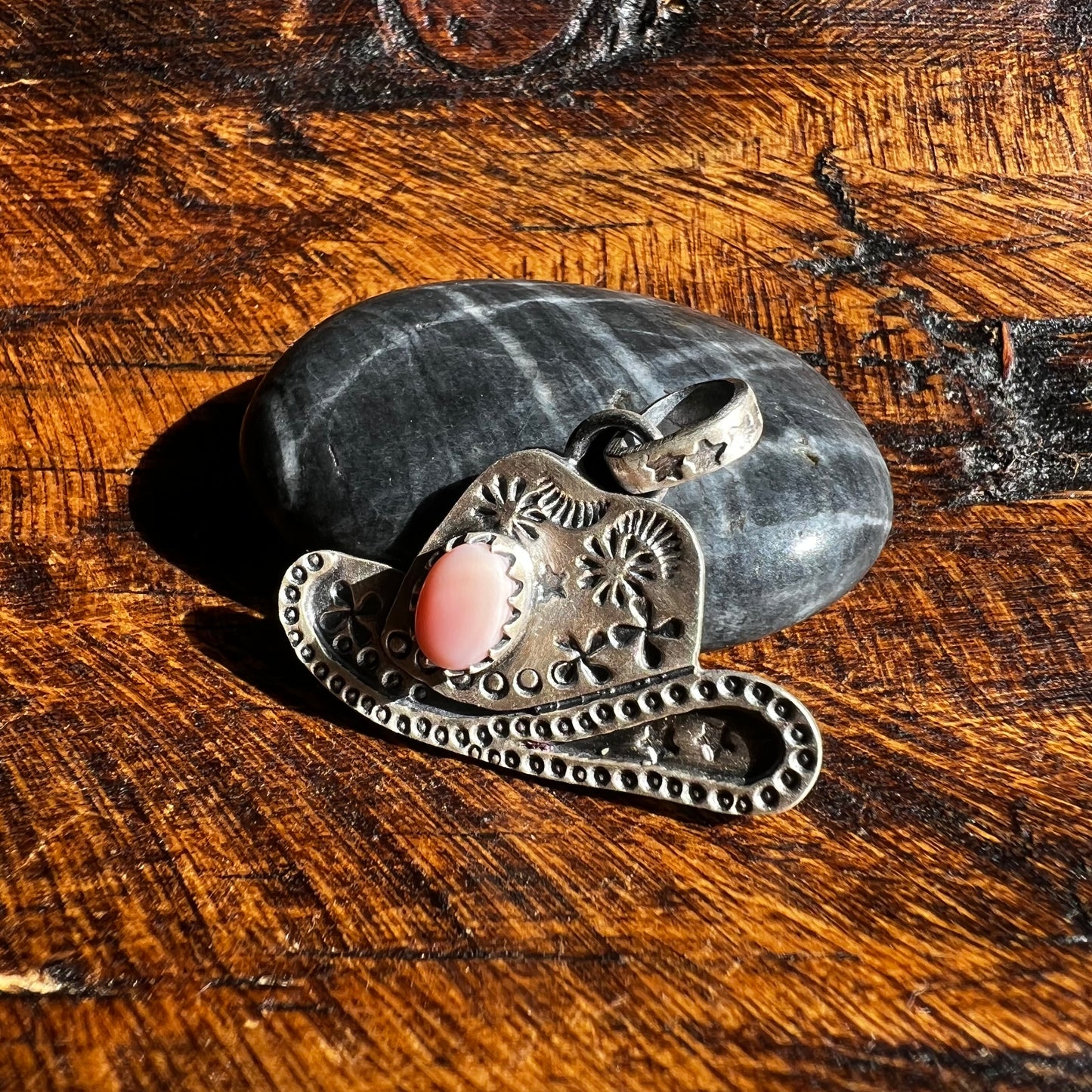 Sterling Silver | Queen Conch Cowboy  Hat Pendant