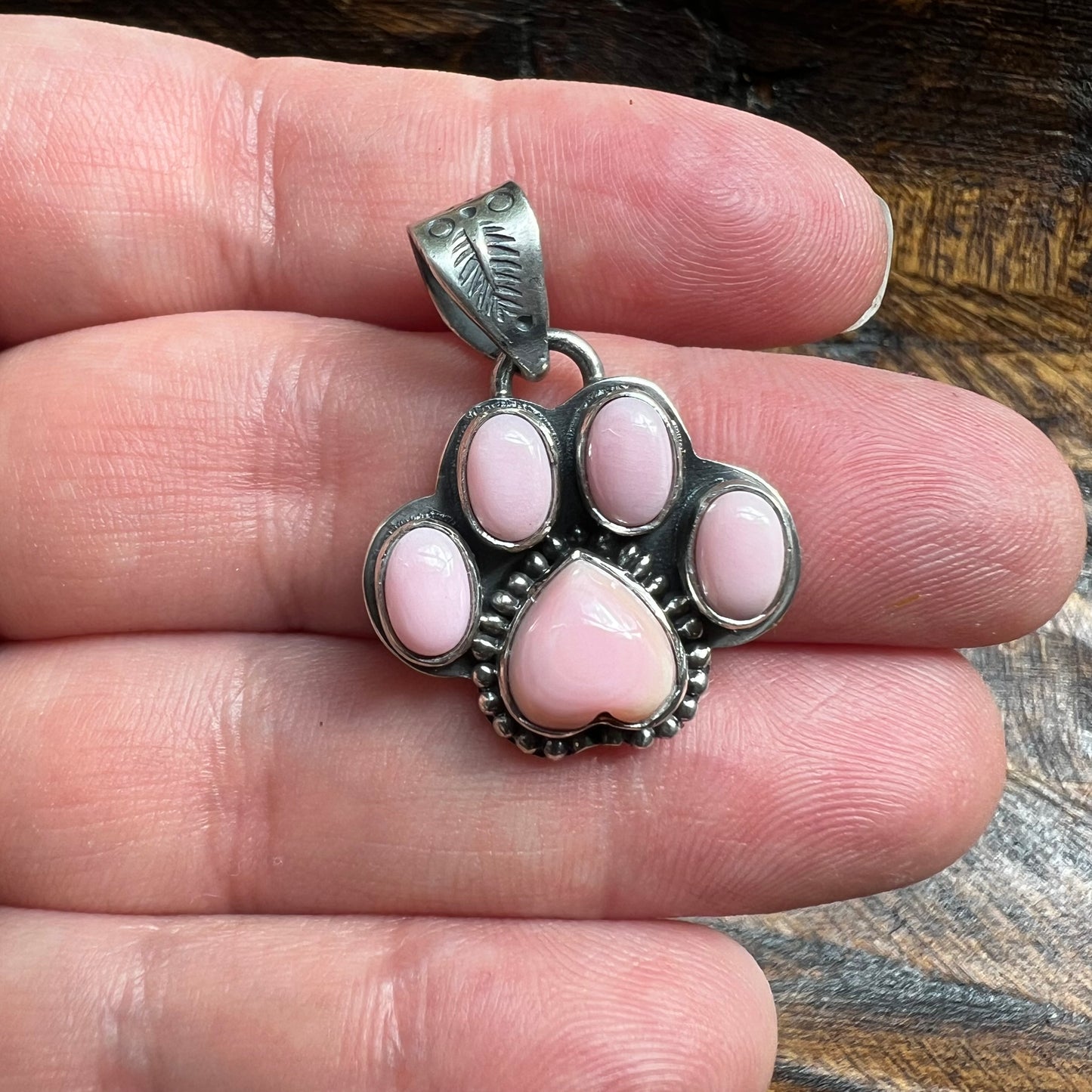Sterling Silver Queen Conch Paw Print Pendant
