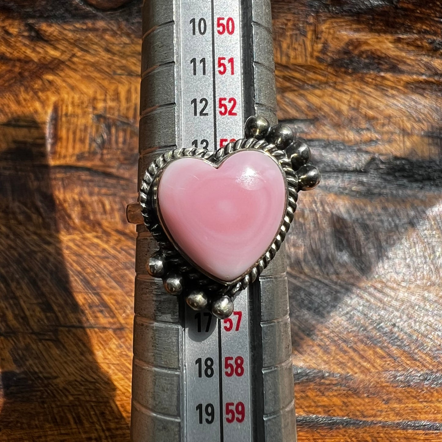 Sterling Silver Queen Conch Heart Ring Size 7