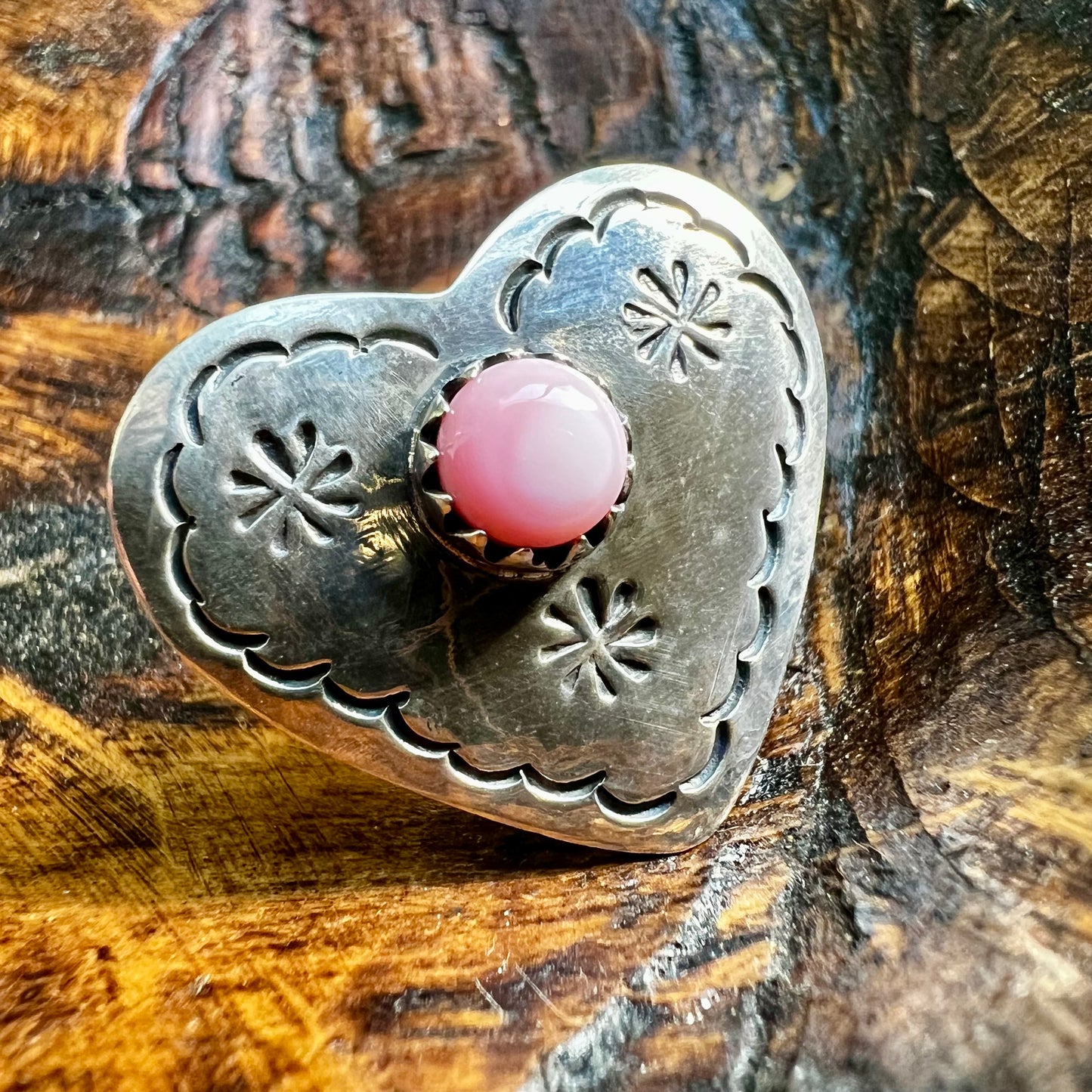 Queen Conch Heart Ring – Size 7.5 | Sterling Silver