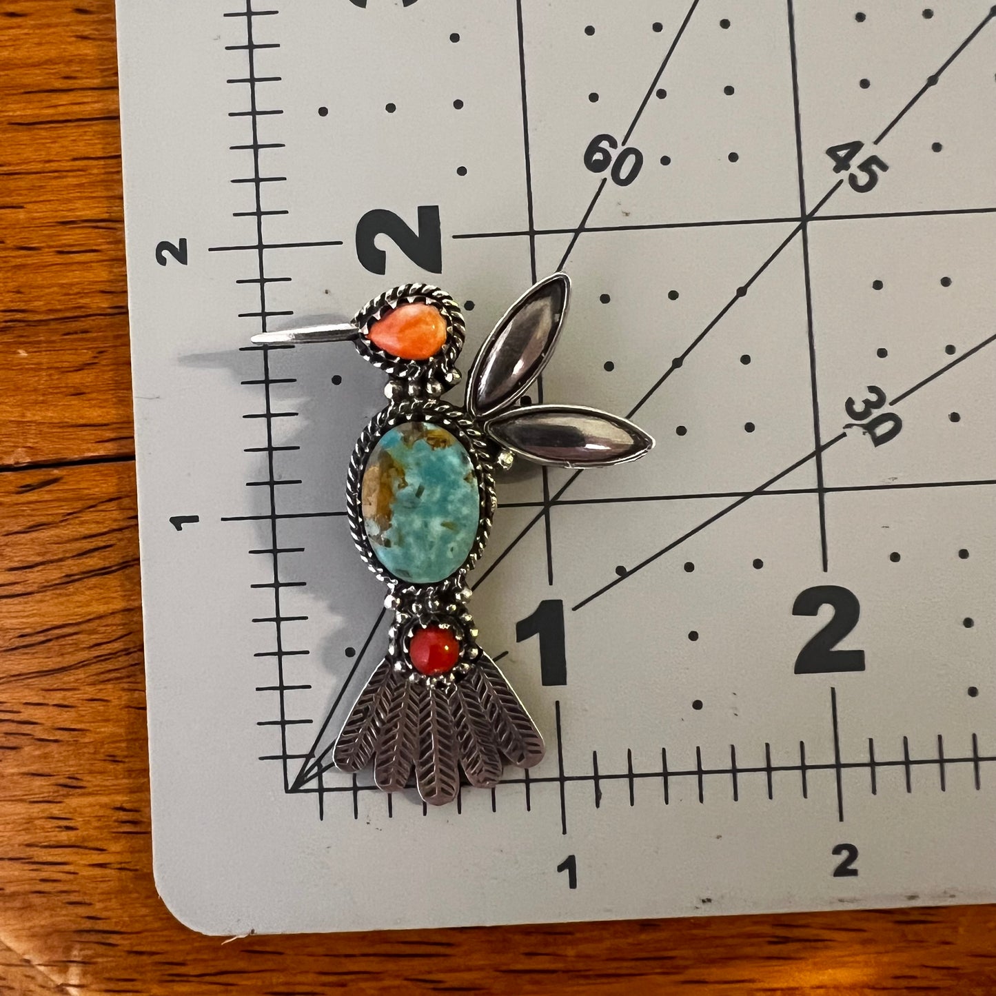 Sterling Silver Hummingbird Brooch