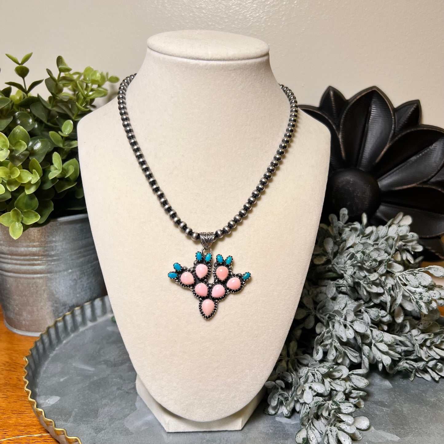 Queen Conch Cactus Pendant