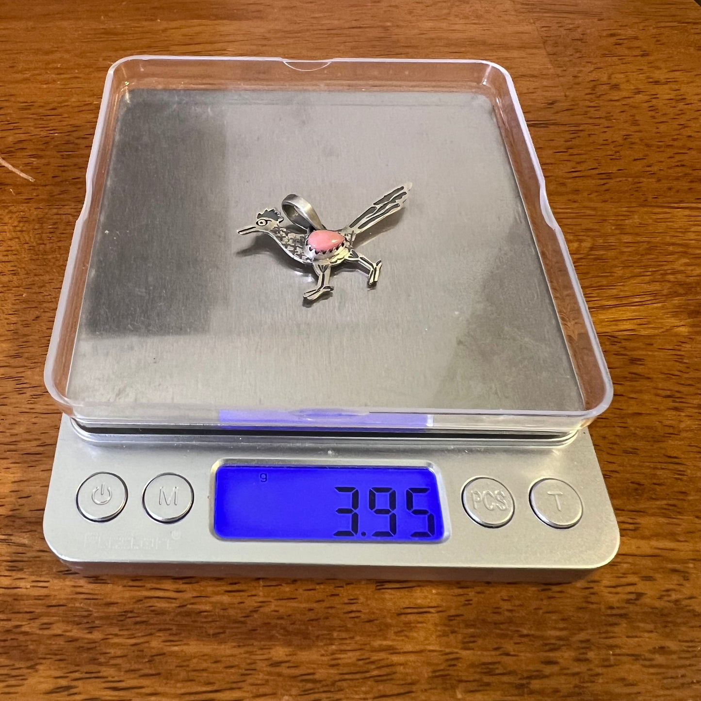 Sterling Silver Queen Conch Roadrunner Pendant
