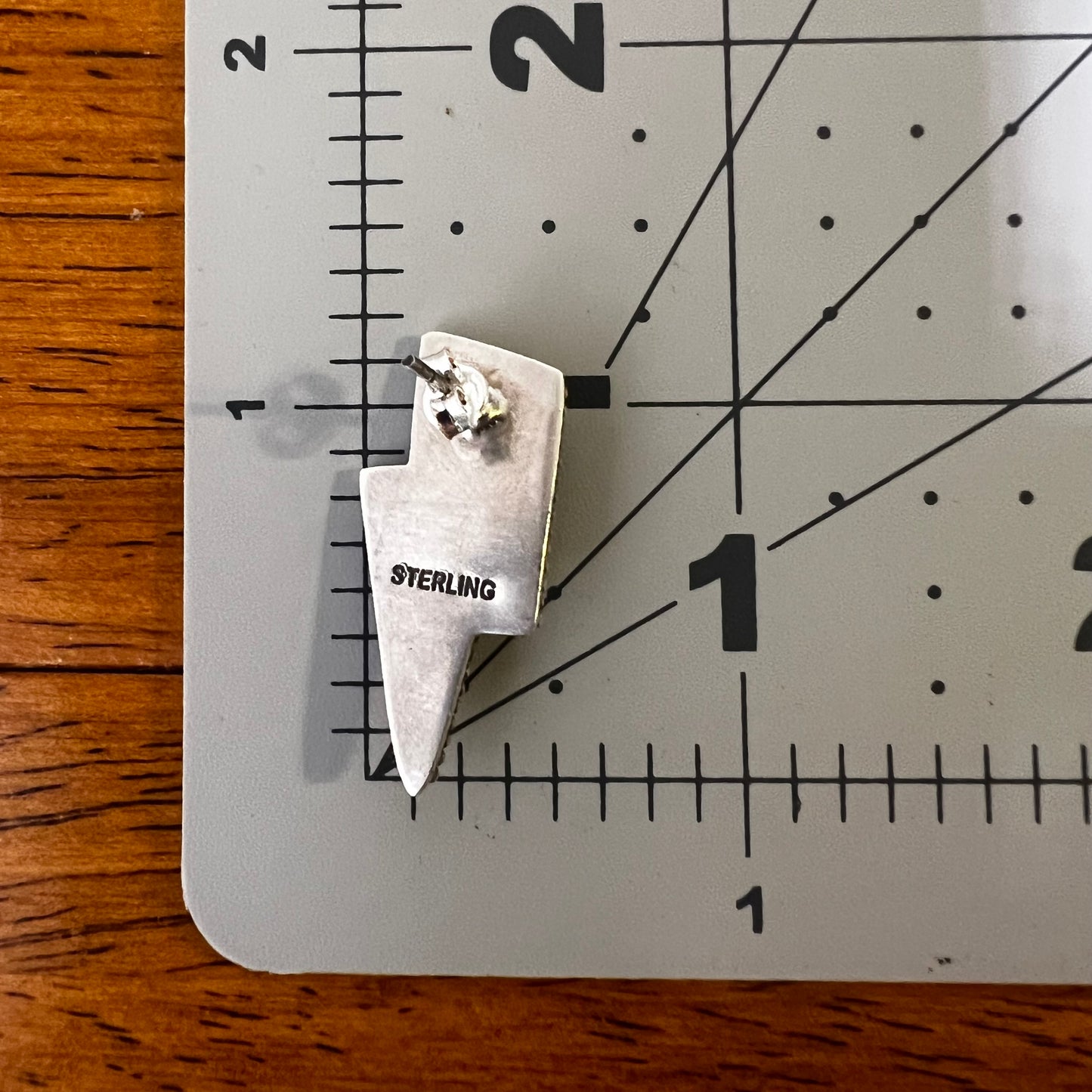 Sterling Silver Queen Conch Lightning Bolt Stud Earrings