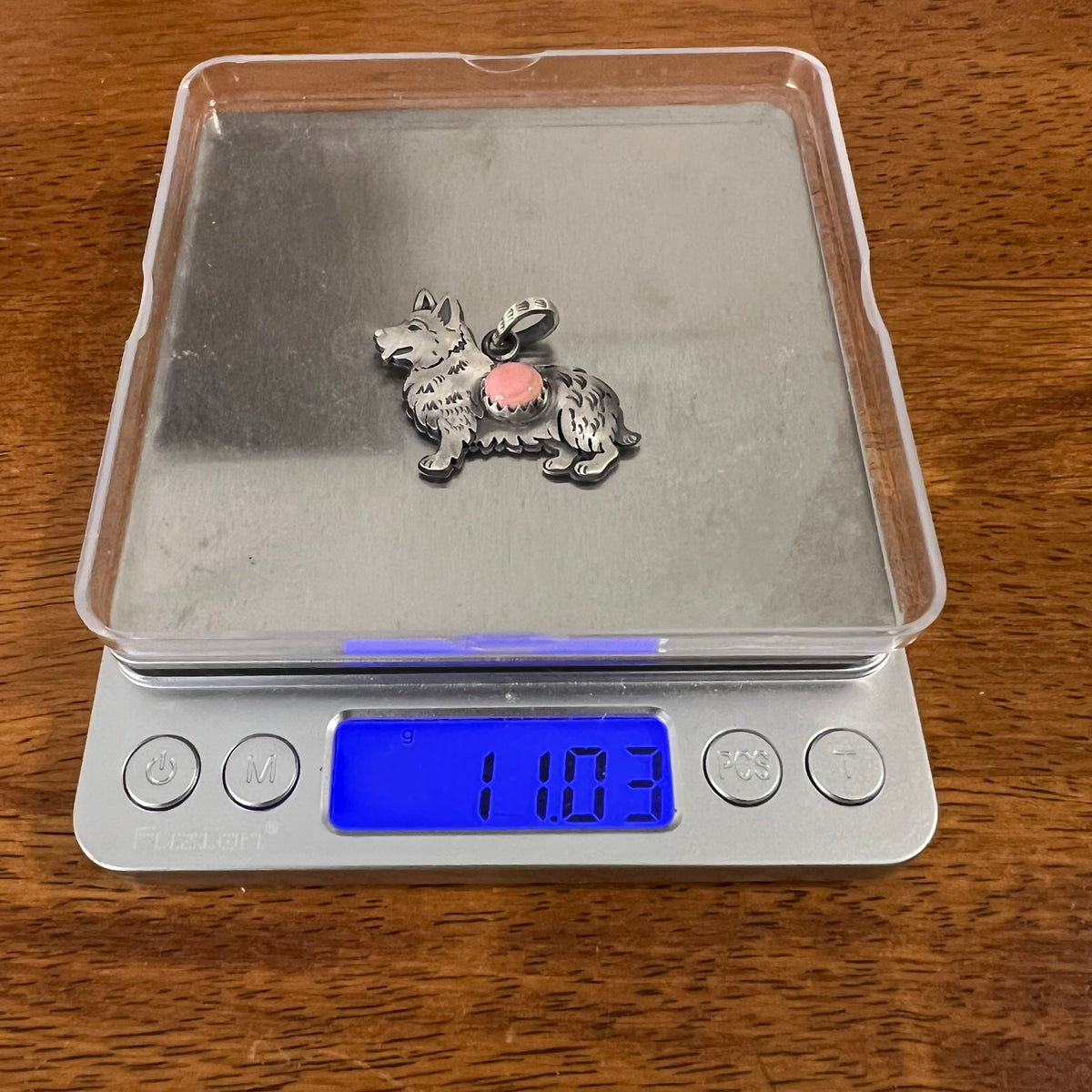 Sterling Silver Queen Conch Welsh Corgi Pendant