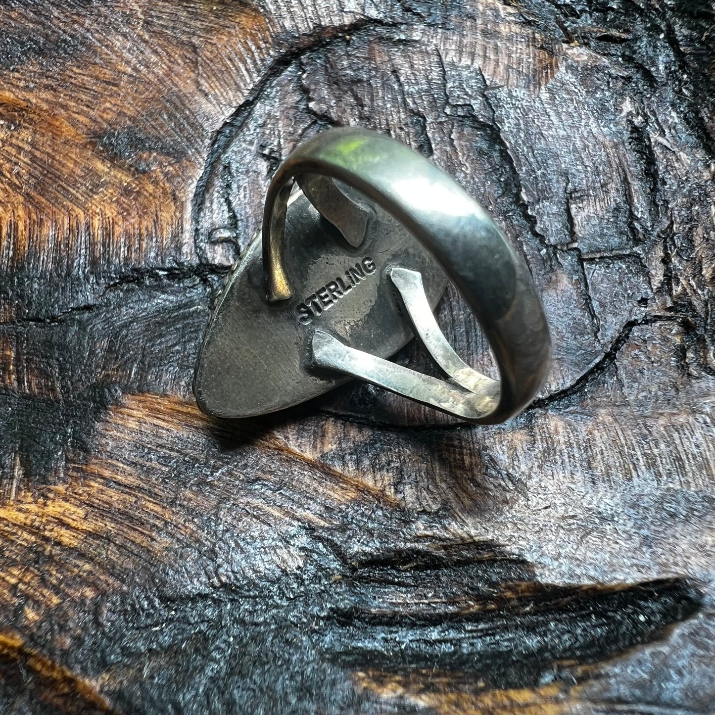 Sterling Silver Queen Conch Ring Size 8 Pink Conch Teardrop Statement