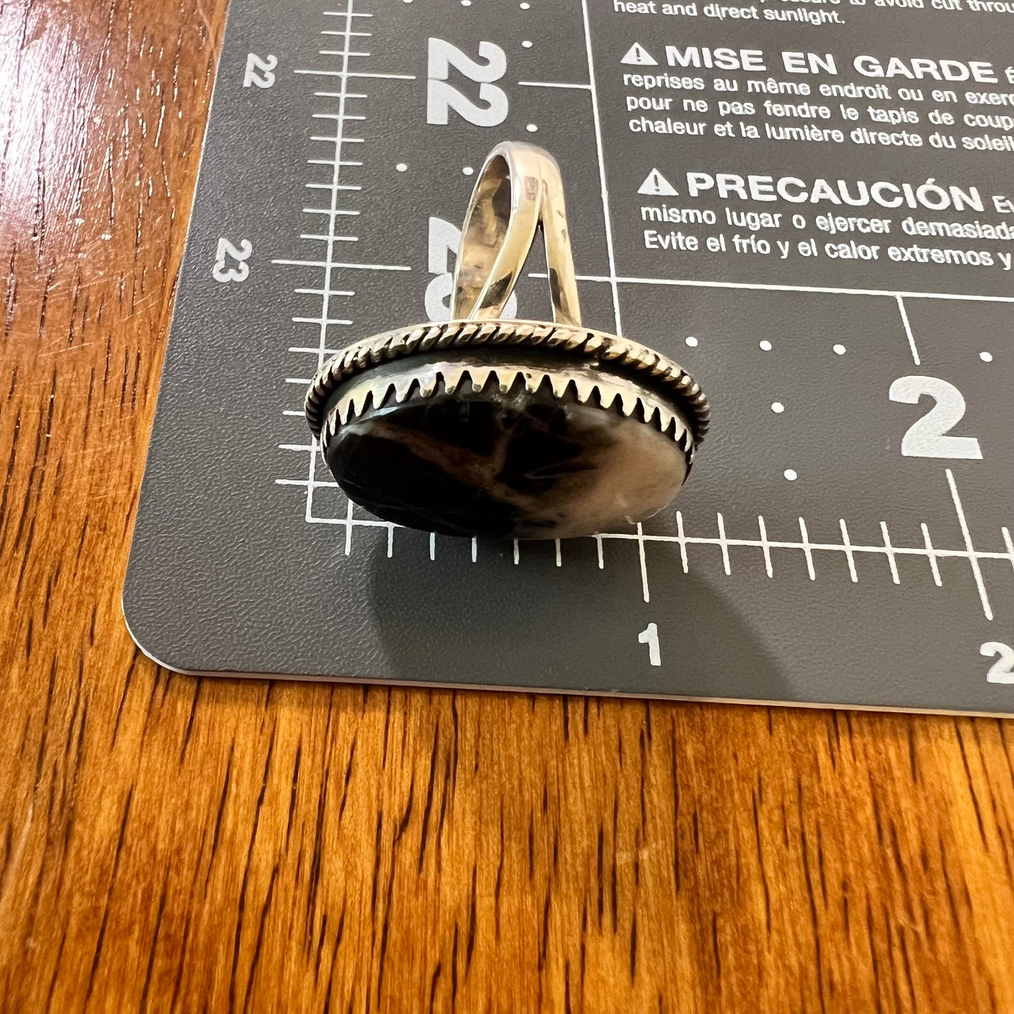 White Buffalo Statement Ring | Sterling Silver | Size 9.5