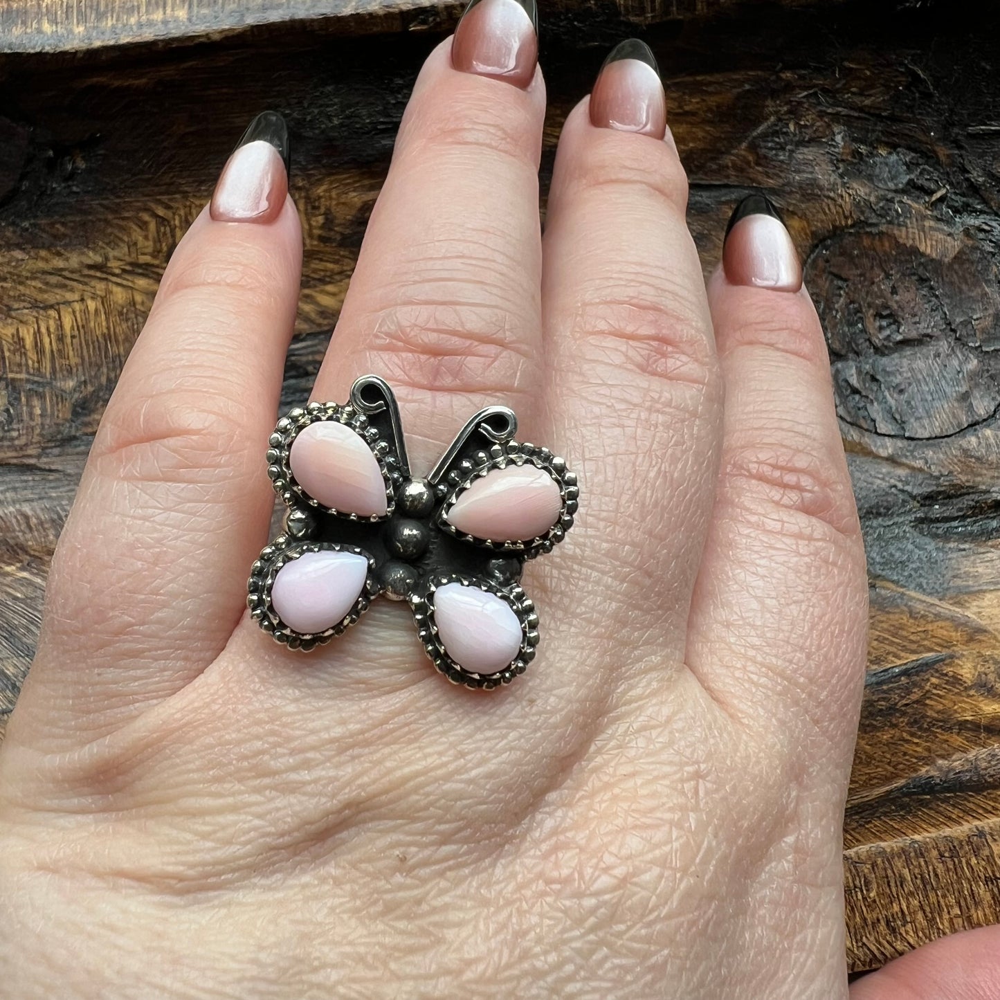 Sterling Silver Queen Conch Butterfly Ring — Size 7