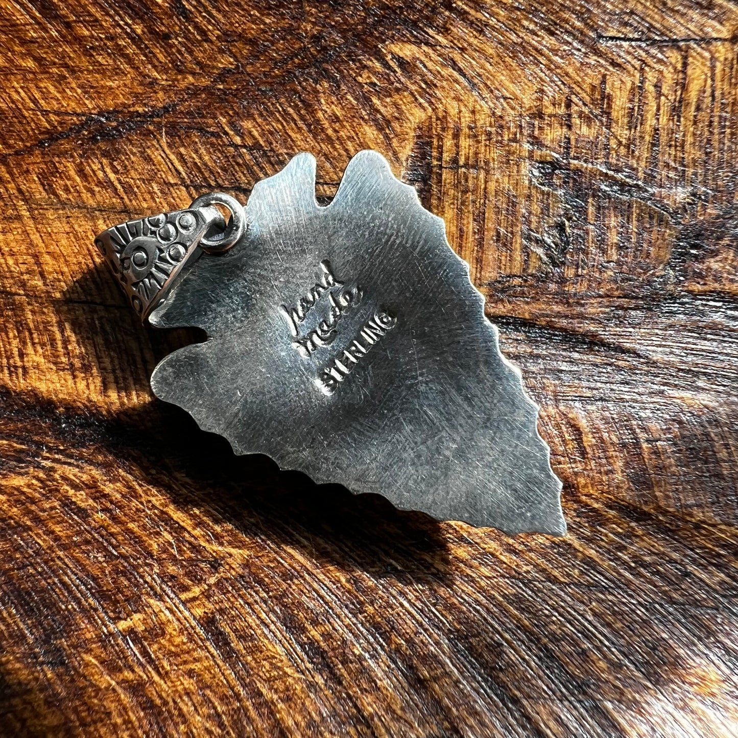 Kingman Turquoise Arrowhead Sterling Silver Pendant