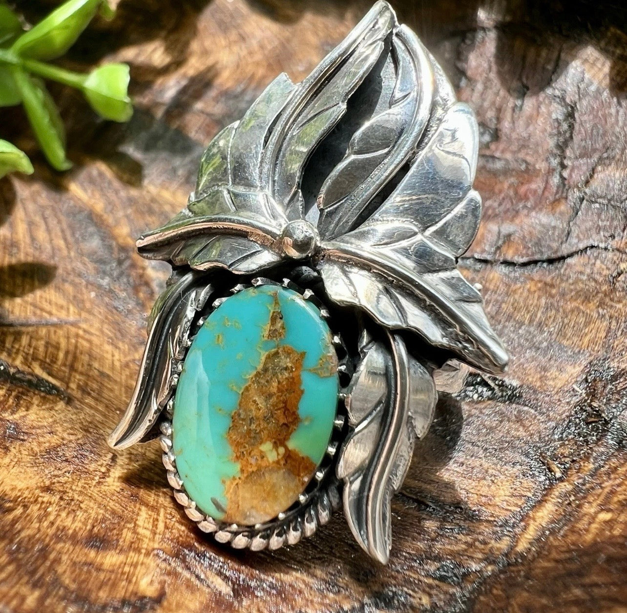 Kingman Turquoise Statement Ring – Sterling Silver