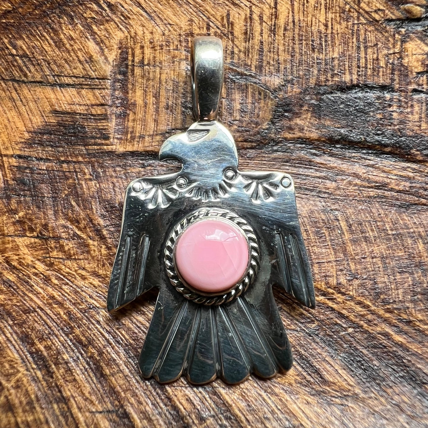 Sterling Silver Queen Conch Thunderbird Pendant