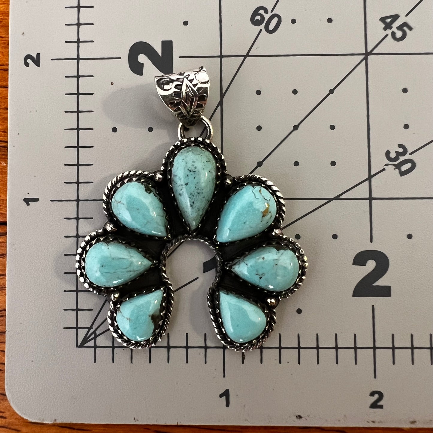 Kingman Turquoise Naja Pendant in Sterling Silver – Handcrafted Southwestern