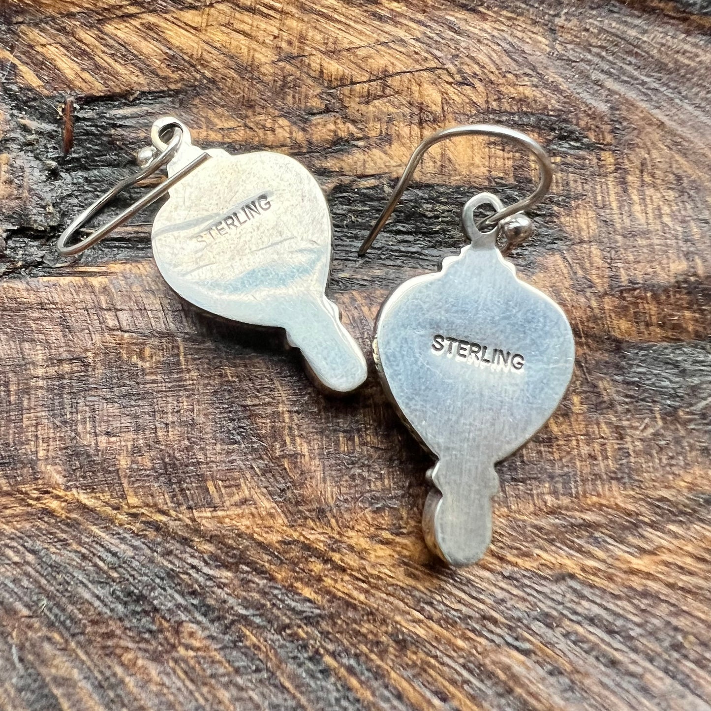 Pink Queen Conch Heart & Turquoise Dangle Earrings – Sterling Silver