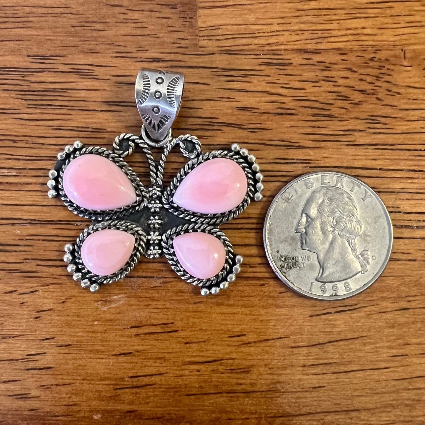Sterling Silver Queen Conch Butterfly Pendant