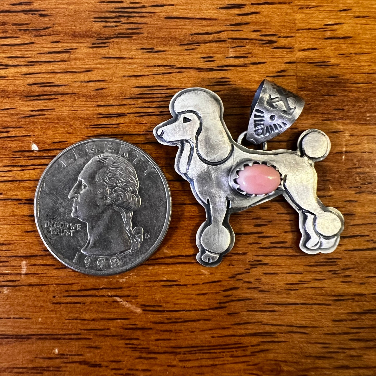 Sterling Silver Queen Conch Poodle Pendant