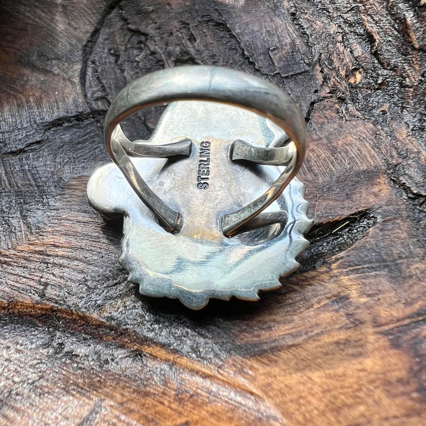 Kingman Turquoise Marquise Statement Ring in Handcrafted Sterling Silver