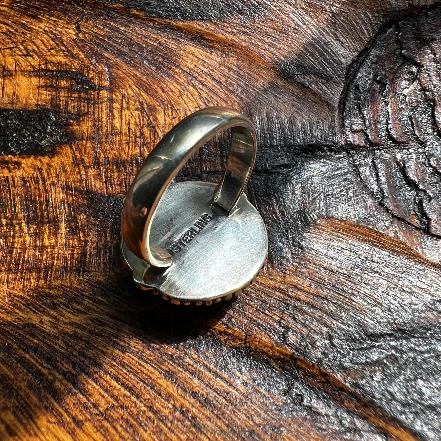 Sterling Silver Orange Spiny Oyster Ring Size 6.75