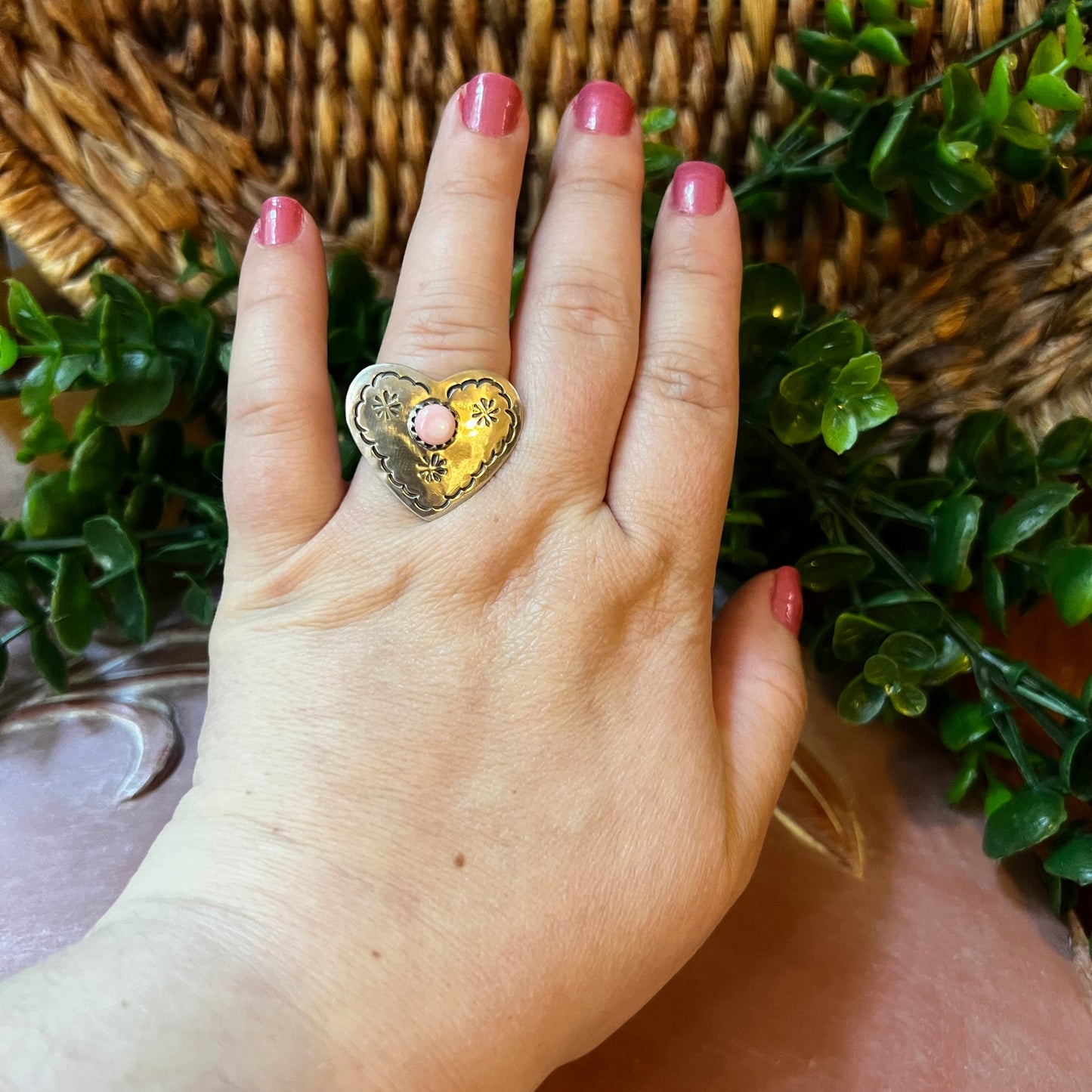Queen Conch Heart Ring – Size 7.5 | Sterling Silver