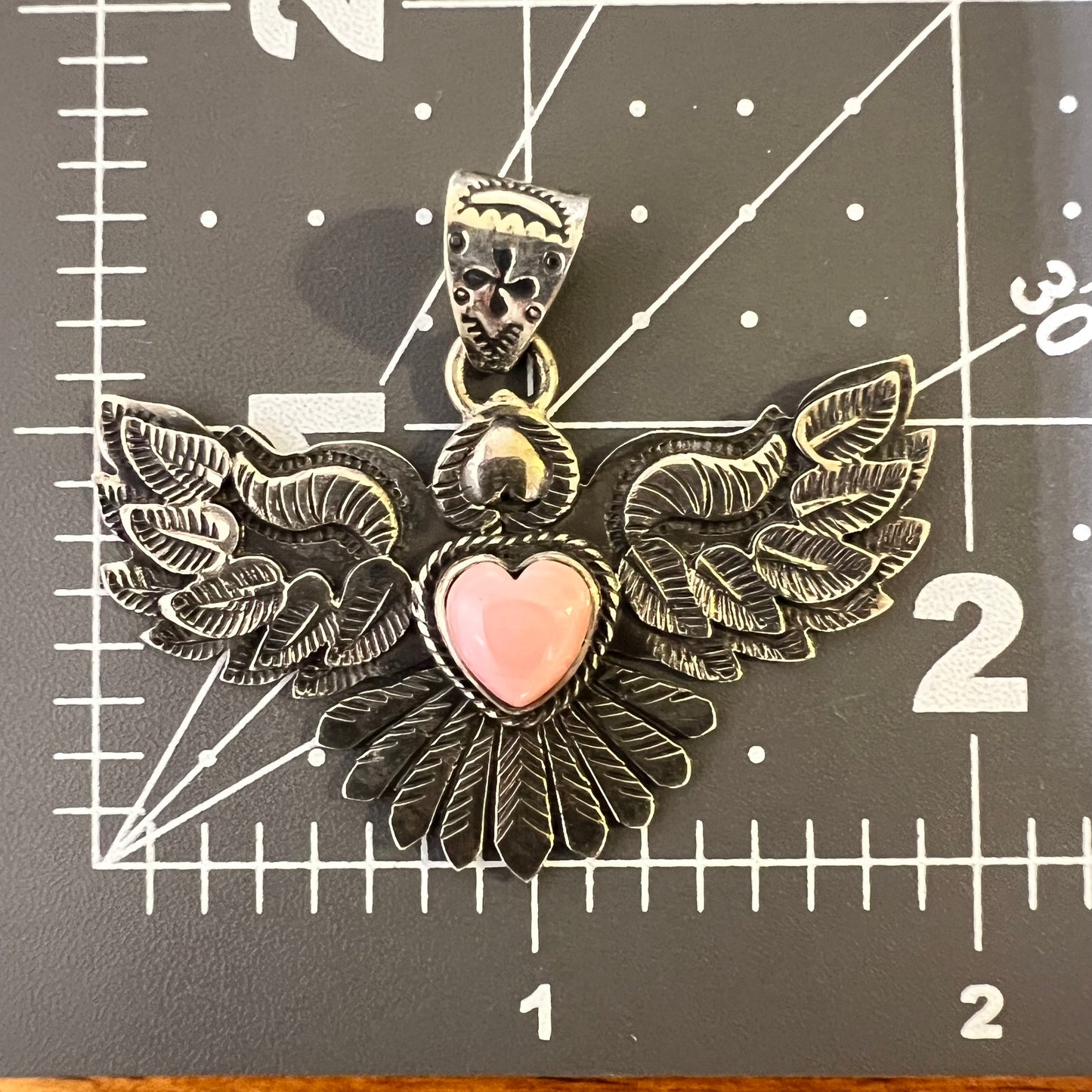 Queen Conch Heart Eagle Pendant