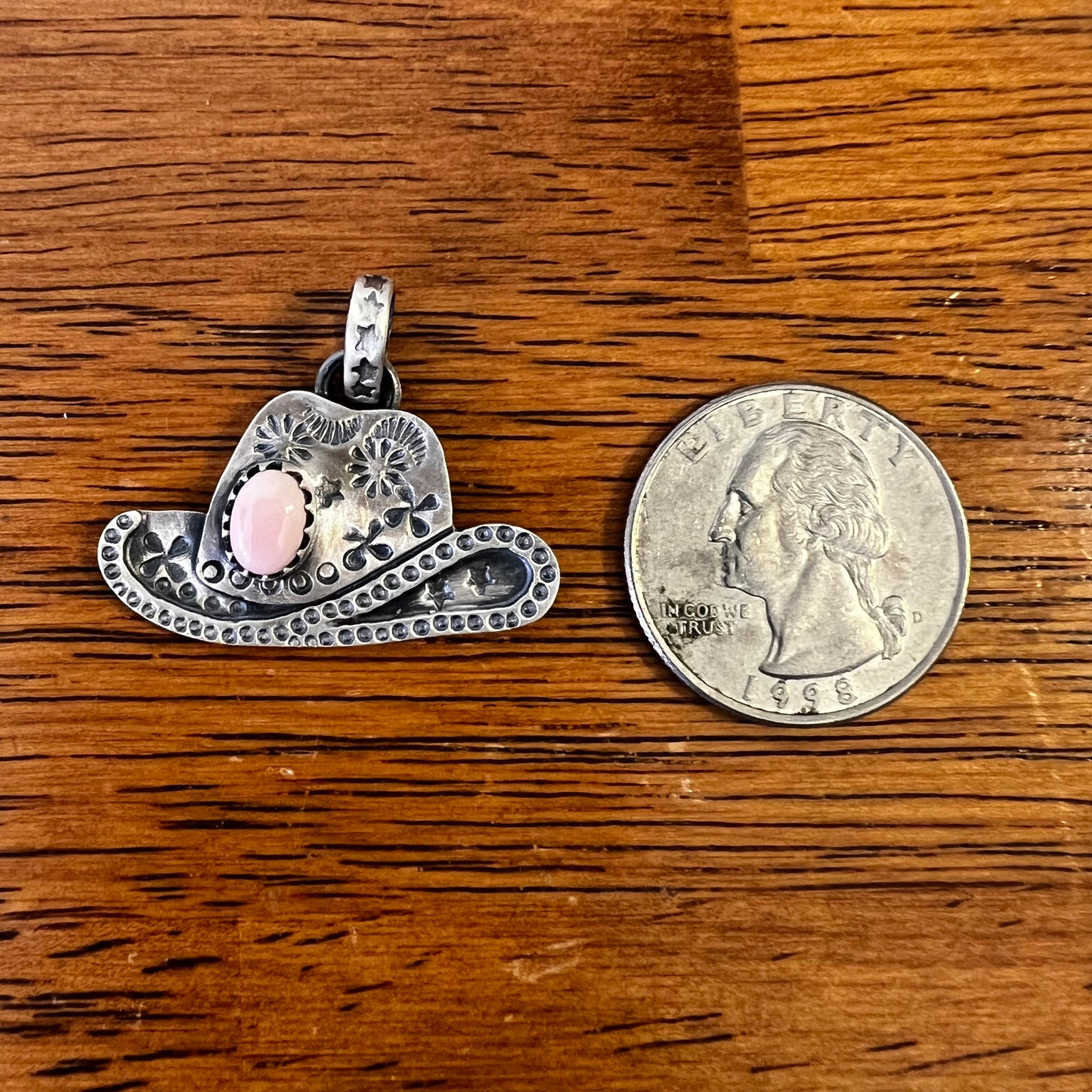 Sterling Silver | Queen Conch Cowboy  Hat Pendant