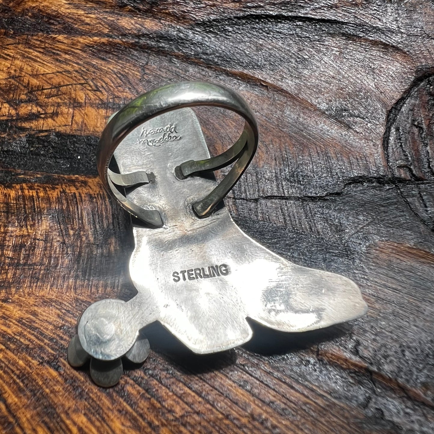 Sterling Silver Multi-Stone Cowboy Boot Ring with Spinning Spur – Size 8