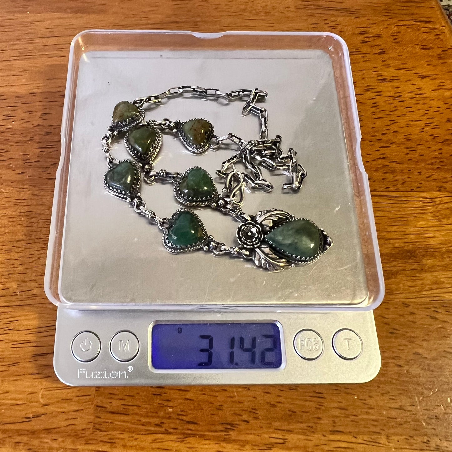 Statement Turquoise Necklace in Solid Sterling Silver