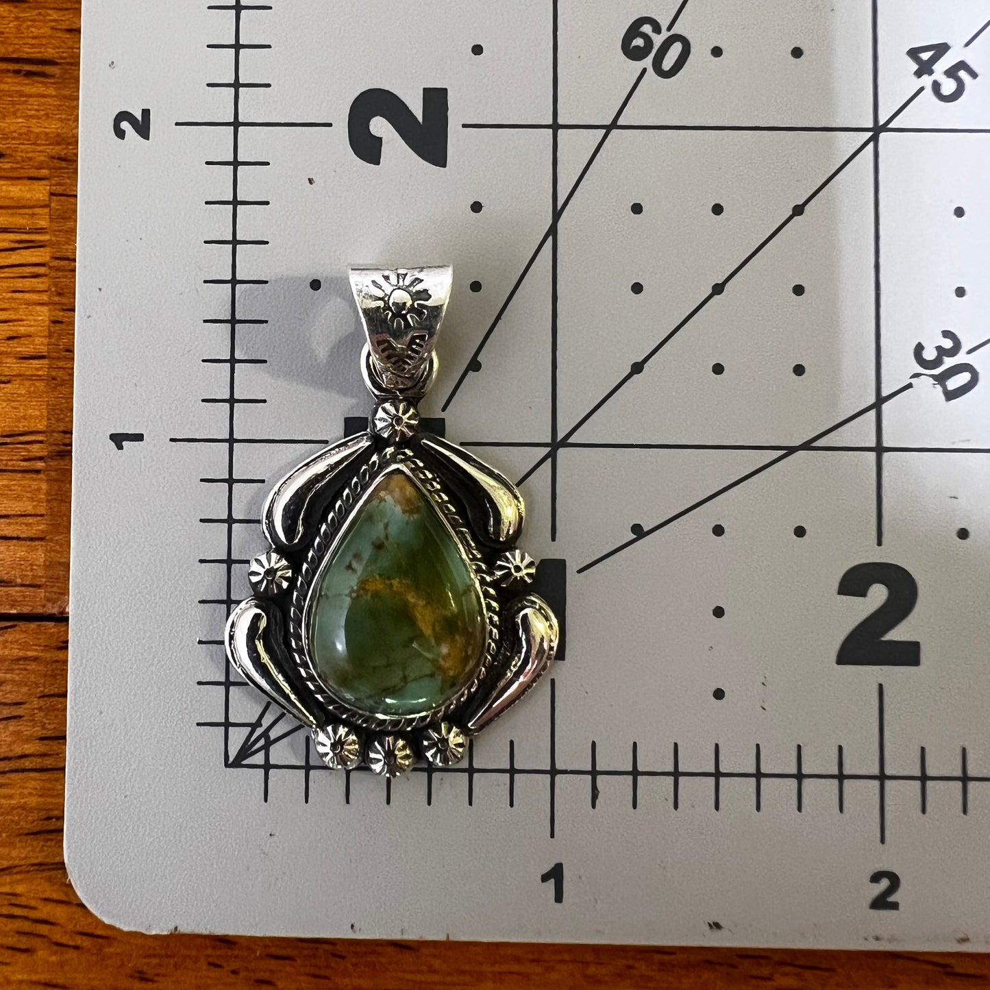 Kingman Turquoise Pendant – Sterling Silver Southwestern Statement