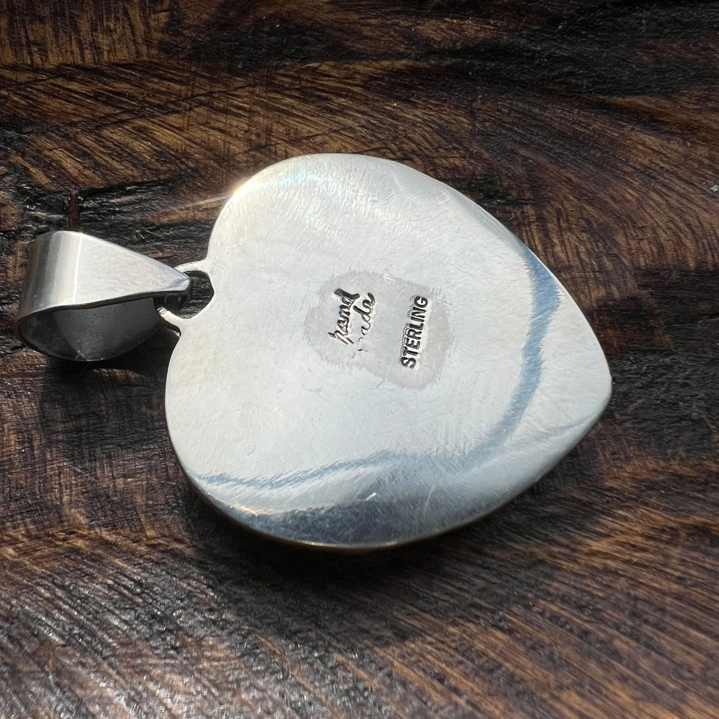 Blush Swirl Queen Conch Heart Pendant