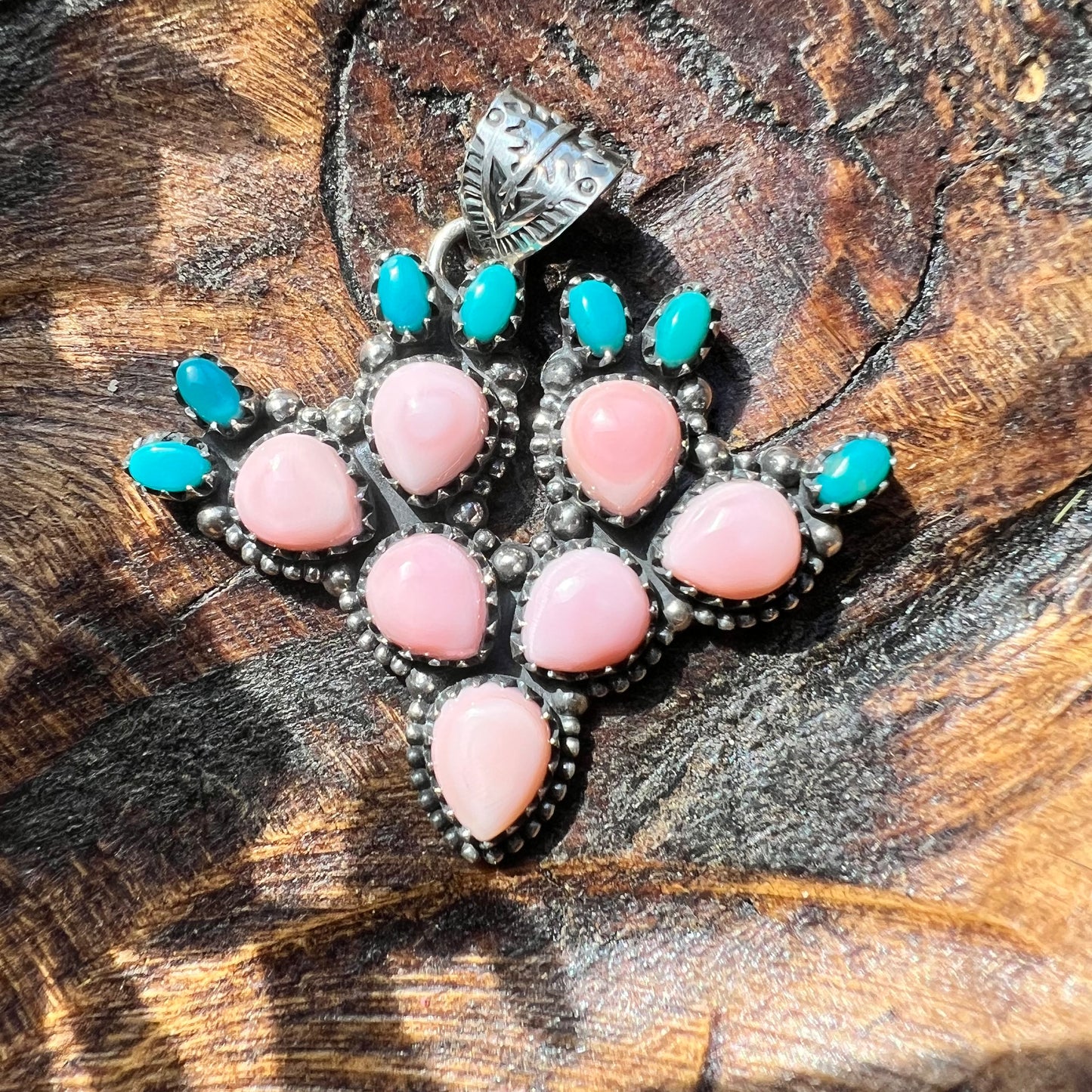 Queen Conch Cactus Pendant